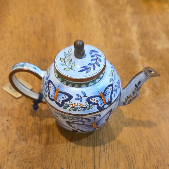 C.Maddicott Vintage Trade Plus Aid a Pot Miniature Enamel Collectibles Tea Pot - Picture 5 of 8